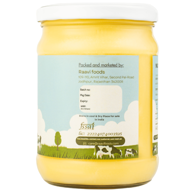 A2 Raavi Foods Desi Cow Ghee Traditional Bilona Churned Gir/Desi Cow Ghee Online