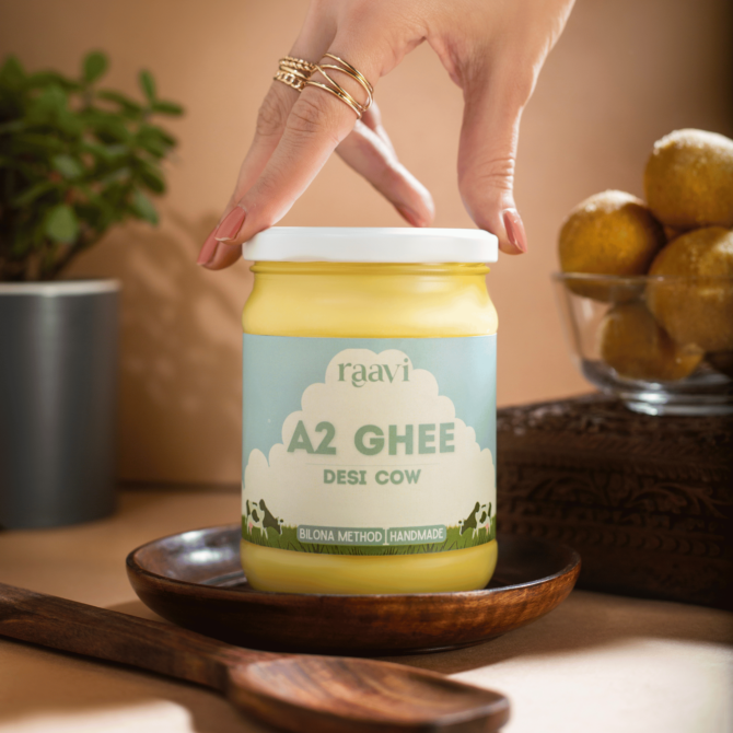 A2 Raavi Foods Desi Cow Ghee Traditional Bilona Churned Gir/Desi Cow Ghee Online